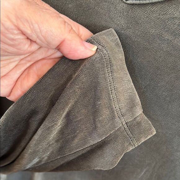 Chico's Green V-Neck Long Sleeve Midi Skirt - Picture 6 of 10
